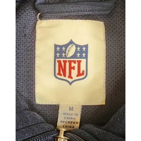 Seattle Seahawks NFL Team Apparel Men's Navy Blue 1/4 Zip Pullover Jacket Sz Med - Picture 5 of 6